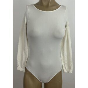 Vintage Victoria's Secret Women's S Leotard Bodysuit Nylon Ivory NWOT